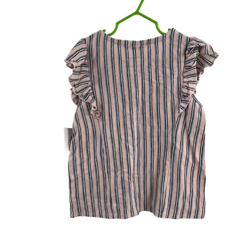 Stem Ruffle Front Striped Tee Girls Size 5‎ New - Picture 2 of 4